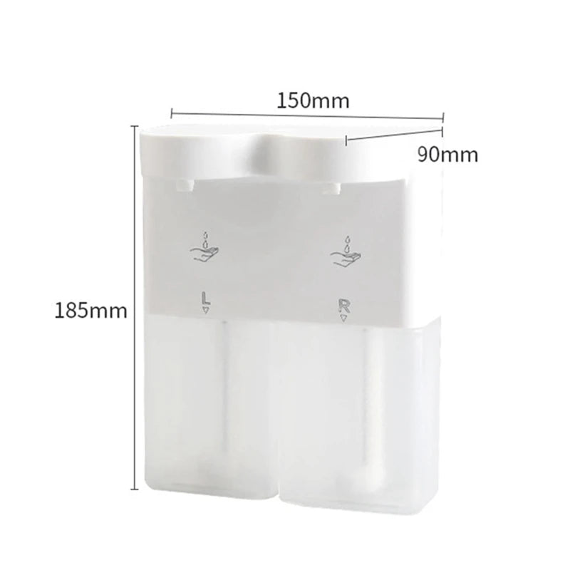 2 Outlet Touchless Soap Dispenser USB Charging Soap Dispenser 3 Level Adjustable Wall Mount For Bathroom Liquid Out + Foam Out Oasis Select