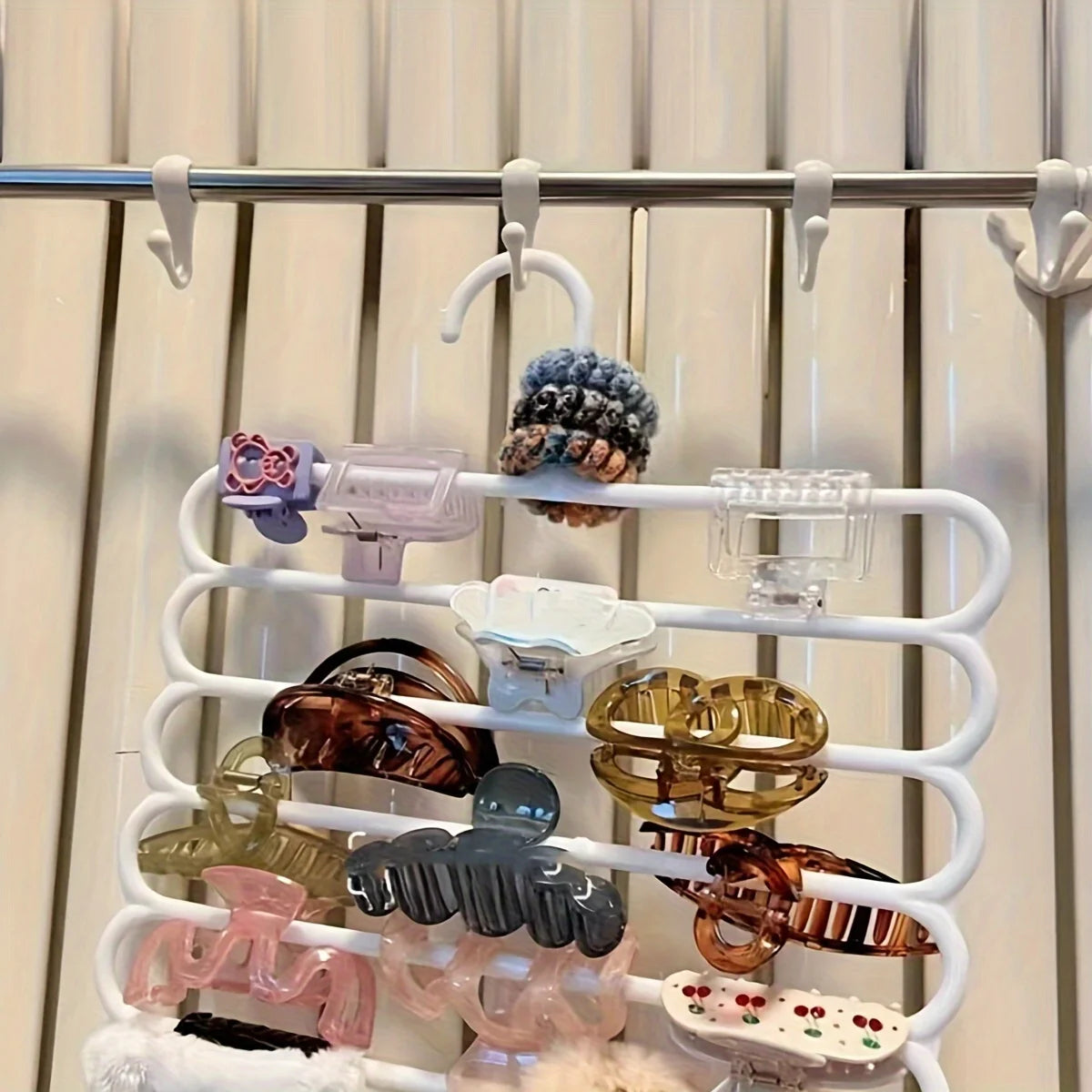 Versatile Wall-Mounted Hair Accessory Organizer - Large Capacity for Clips, Headbands & More - Perfect for Home & Dorms Oasis Select