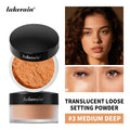 Translucent Loose Setting Powder Long-lasting Oil Control Weightless Lightweight Smudge Proof Matte Setting Powder Makeup Oasis Select 3Medium Deep