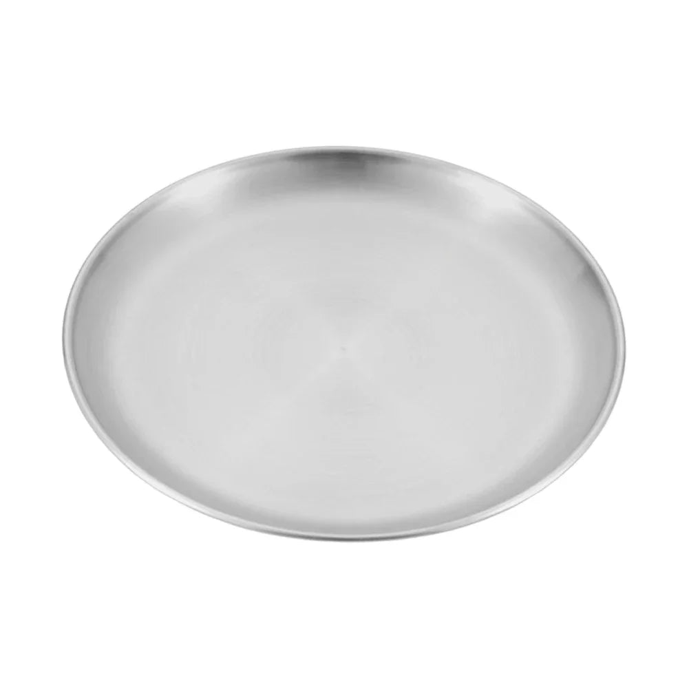 Stainless Steel Plates Korean Style Grilled Meat Plates BBQ Meat Plate Vegetable Fruit Storage Tray Picnic Dishes Cookware Oasis Select 20cm
