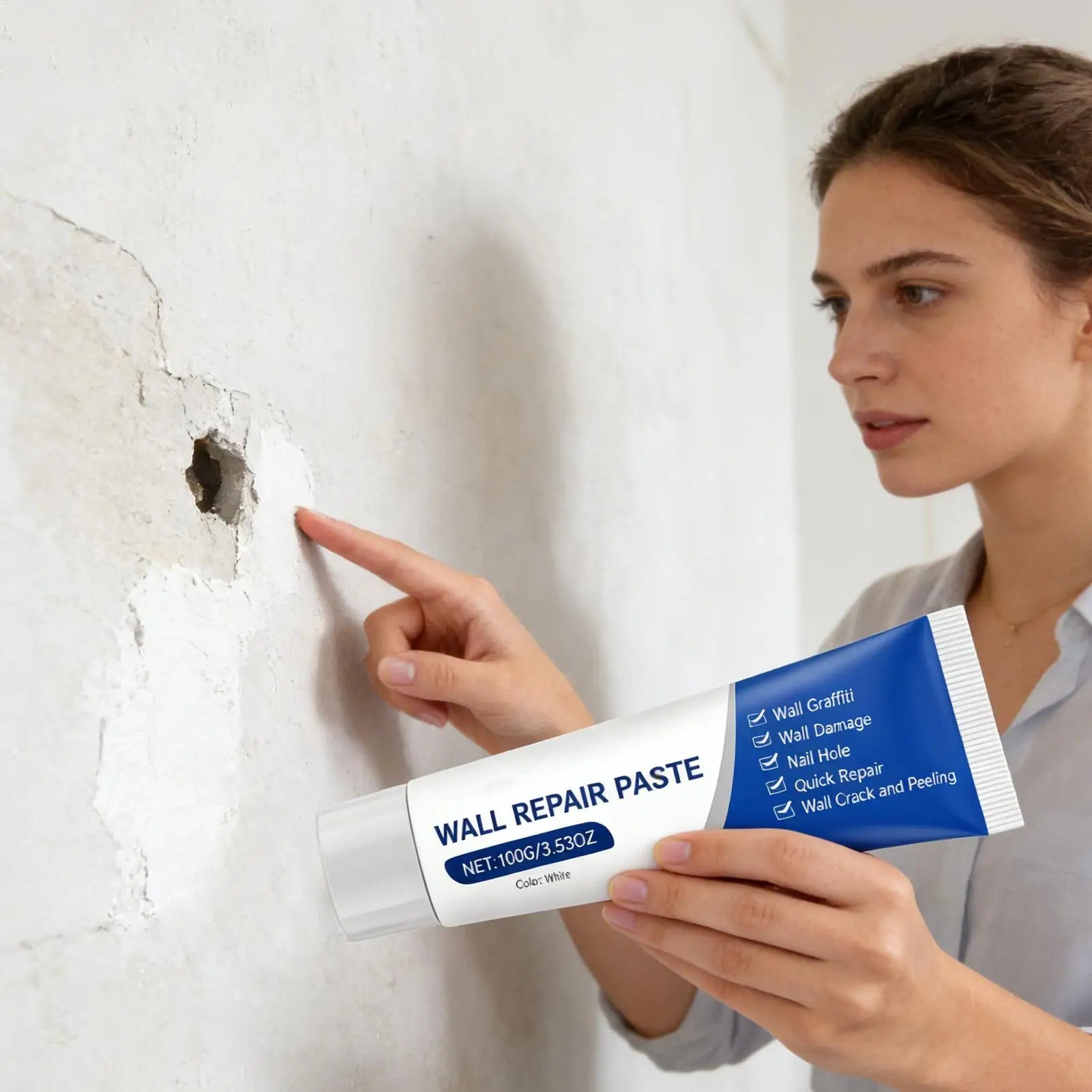 Drywall Repair Kit Putty Filler Paste Drywall Hole Repair Patch Kits for Ceiling Door Fixing Mending Home Apartment Dormitory Oasis Select