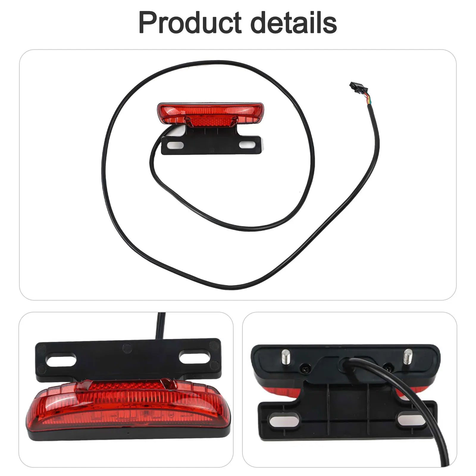 Easy To Use Electric Bicycle Brake Lights Good Compatibility Mm Ultra Thin Waterproof Design Package Content PC Led Tail Light Oasis Select