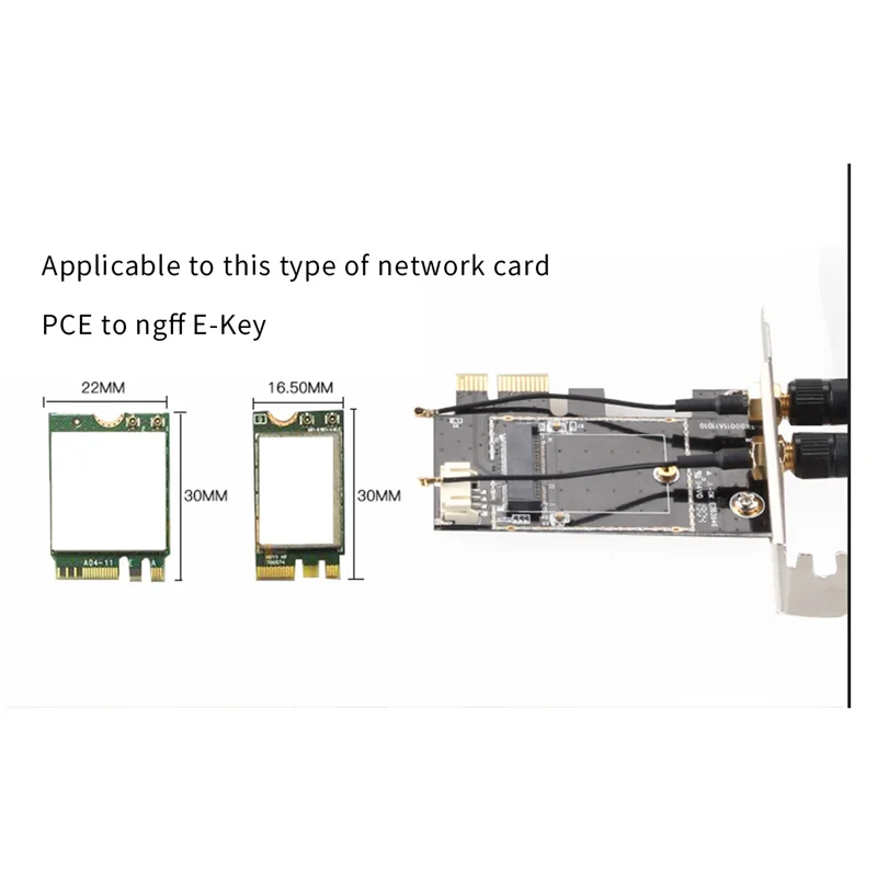 PCIE WiFi Card Adapter Wireless Network Card M2 NGFF Bluetooth Converter for Desktop Wi-Fi 8260 8265NGW AX200 9260 7265 Oasis Select