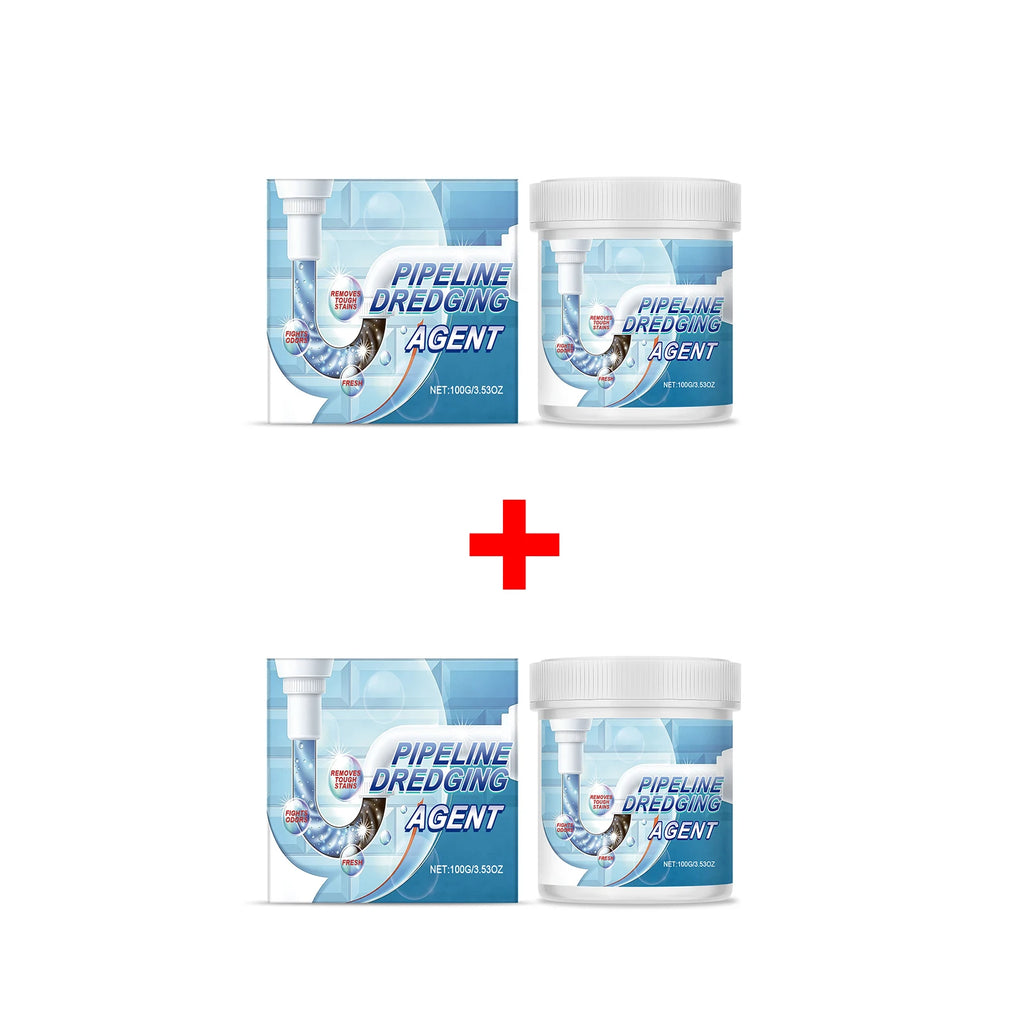 Pipeline Dredging Agent for Household Kitchen Bathroom Drainage Pipe Descaling Eliminate Odors Hair Blockage Unblocking Powder Oasis Select 2pcs