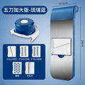 Multifunctional Kitchen Vegetable Cutter Dicing Shredding Artifact Household Hand Guard Stainless Steel Potato Slicer Grater Oasis Select Blue 5 Blade