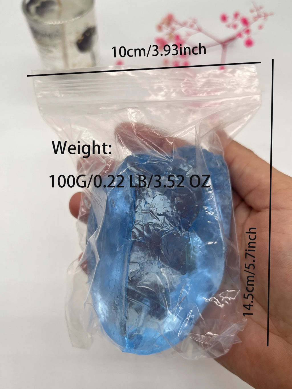 100G Blue Clear Wax for Candle Making-DIY Aromatherapy Candle Making Gel, Candle Materials, Birthday Christmas Gift Decoration Oasis Select 100G