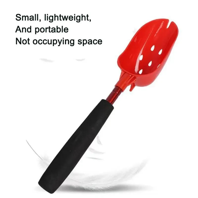 Bait Throwing Spoons Retractable Fish Bait Casting Scoop Lightweight Long Handle Non Slip Fishing Tackle Accessory Oasis Select