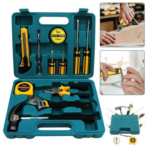 12-Piece Home Tool Set with Case | Portable Essential Kit Home Tool Kit Oasis Select Default Title