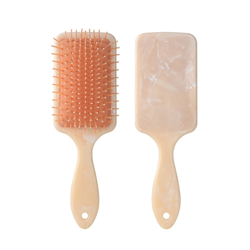 Air Cushion Comb Anti-tangle Anti-static Square Marble Detangling Hair Brush Wet Dry Head Massage Hair Comb Salon Styling Tools Oasis Select yellow