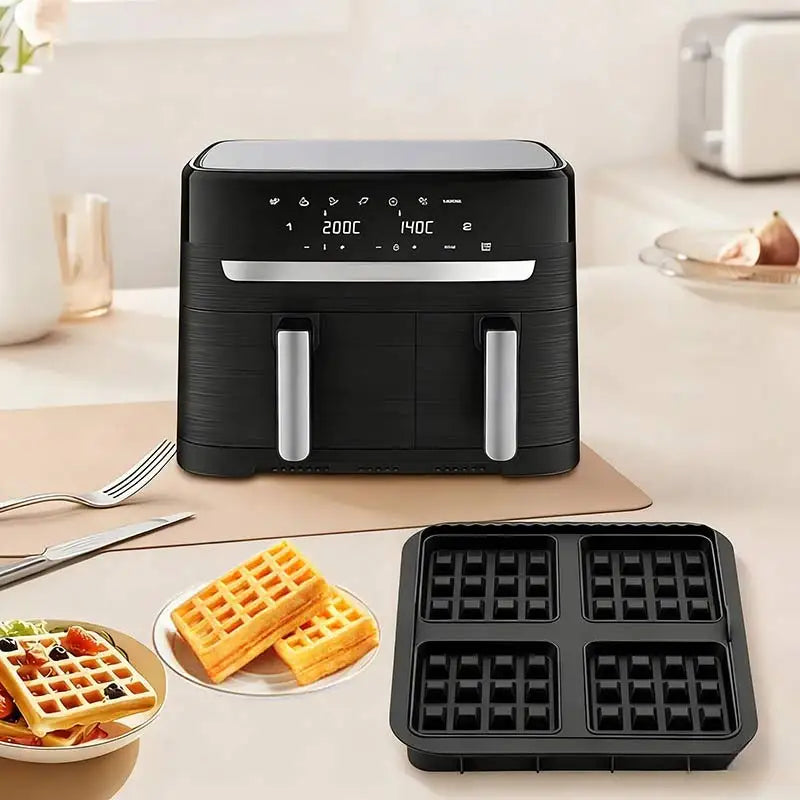 Silicone Air Fryer Biscuit & Waffle Mold Set – Non-Stick Tray Silicone Baking Mold Oasis Select
