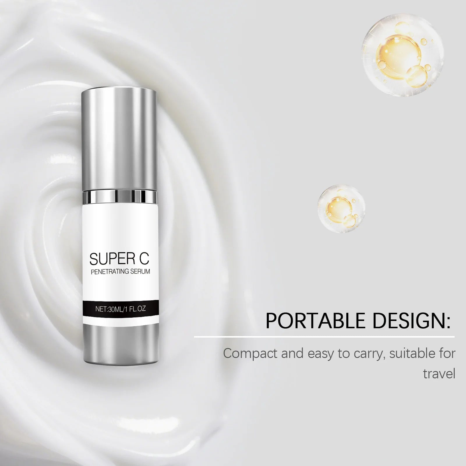 Vitamin C Facial Serum Mild Moisturize Deep Penetrating Improve Fine Line Relief Rough Strengthen Skin Barrier Skincare Essence Oasis Select