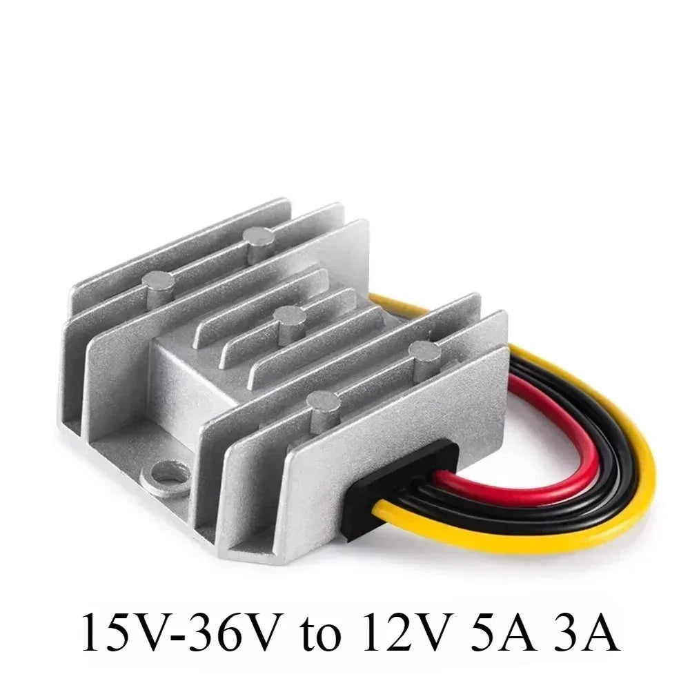 DC-DC 24V to 12V 15V-36V to 12V 5A 3A Step-Down Converter Car Power Module Buck Model Converter 24V 12V Waterproof Module Oasis Select