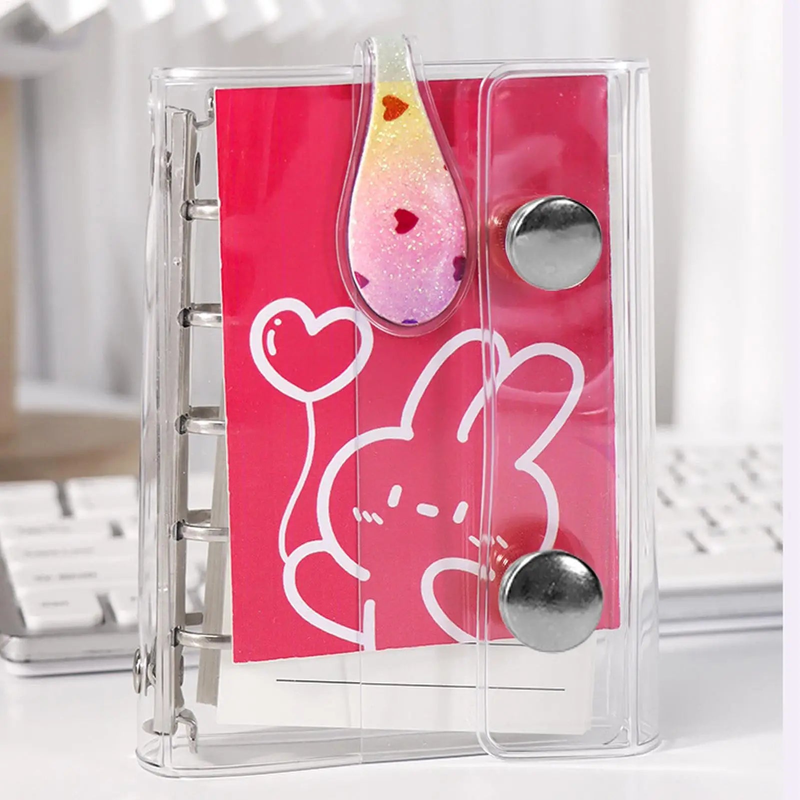 Sticker Organizer Binder Sticker Binder Album Organizer Book Transparent Notebook Aesthetic Keeper for Scrapbooking Planner Oasis Select