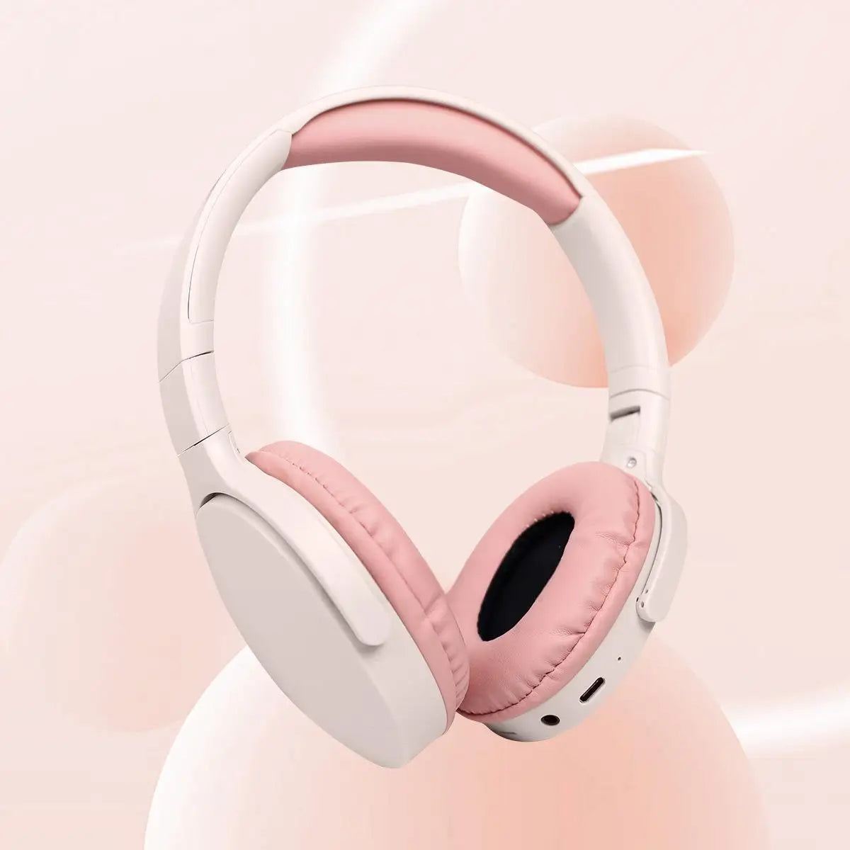 Fashionable Bluetooth wireless headphones, over-ear, deep bass, sports stereo, high fidelity, long battery life, universal Oasis Select Pink