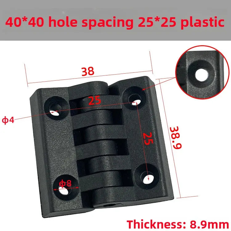 10pcs/set Black Butt Hinge for Wooden Box Furniture Cabinet Hardware Electric Cabinet Door Hinge Durable Home Hardware Fitting Oasis Select 10pcs 40x40mm