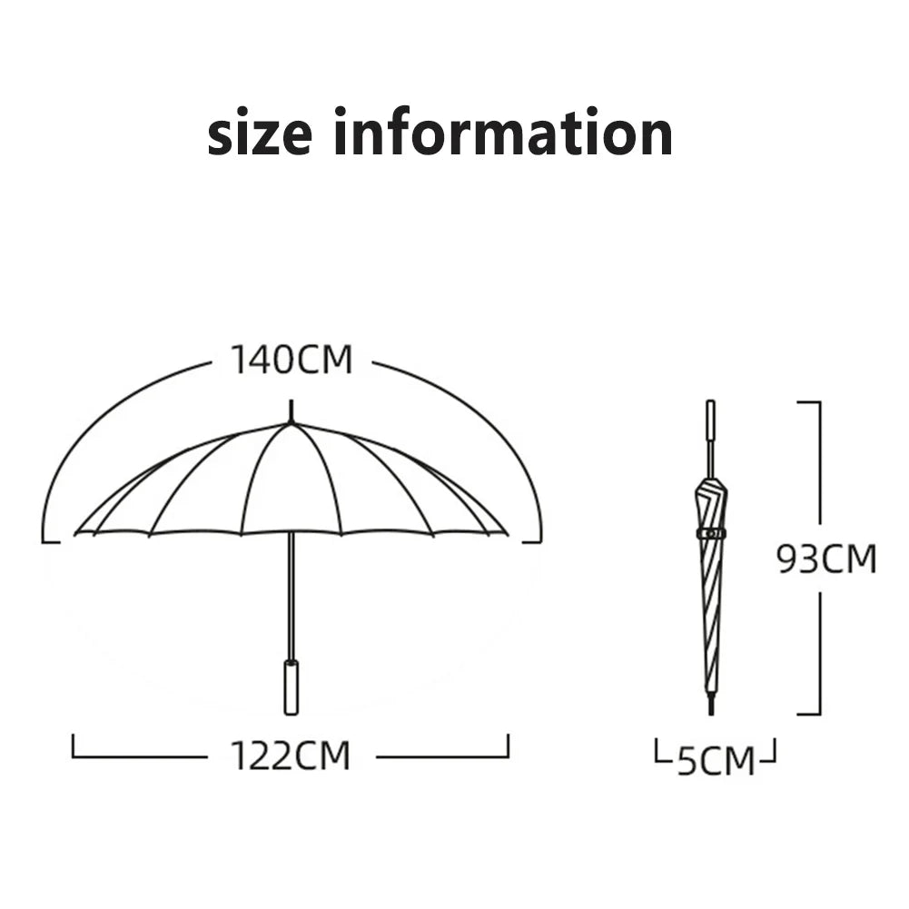 PEAKINBAGS Double Layer UV Auto Open Long Handle Umbrella Long Handle Umbrella Oasis Select