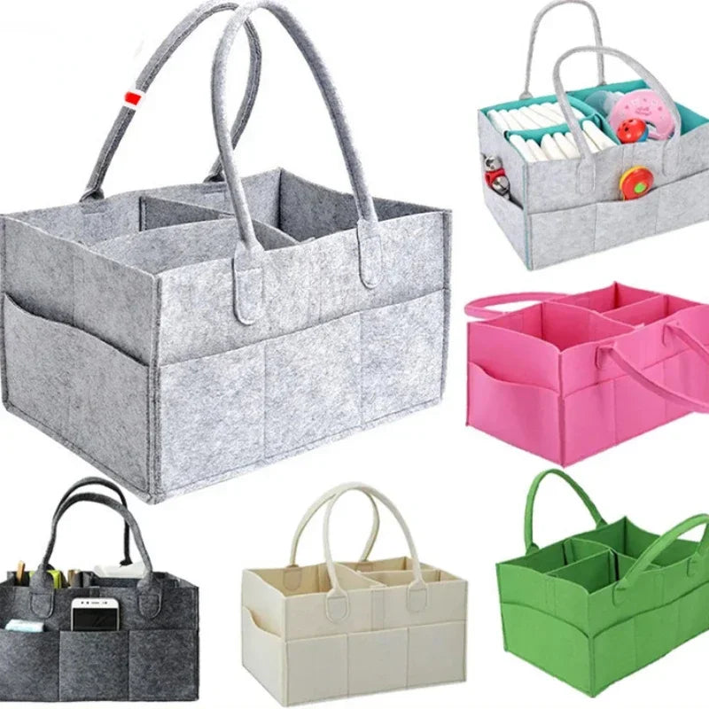 Children's Felt Diaper Storage Bag Baby Miscellaneous Toys Diapers Large Capacity Felt Diaper Bag Oasis Select