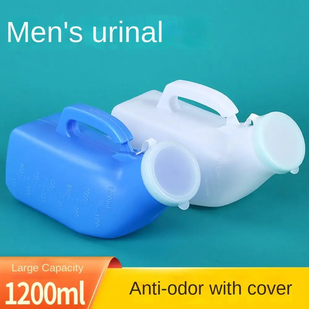 Portable Night Toilet Large Capacity Urinal Urinal Storage 1200ml Pe Handle Urinary Bottle The Elderly Oasis Select