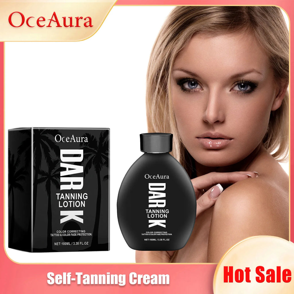 OceAura Self Tanner Bronzer Lotion 100ml | Sunless Tan Glow