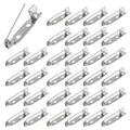 LIKE WISH 400 Pcs Brooch Pins,Secure Brooch Pin,Secure Back Clasp With Back Bar Fastener,Silver Bar Pins,Silver Badge Pin Backs Oasis Select Silver