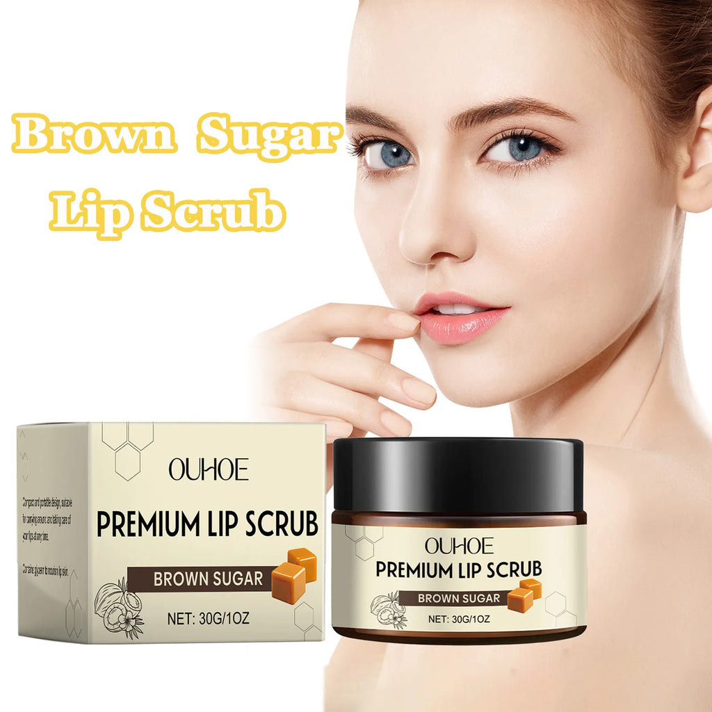 Brown Sugar Lip Scrub – Exfoliate, Moisturize & Smooth Lips Lip Scrub Oasis Select