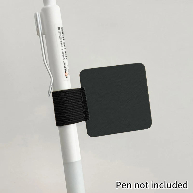 Self-Adhesive PU Leather Pen Loop Holder for Notebooks