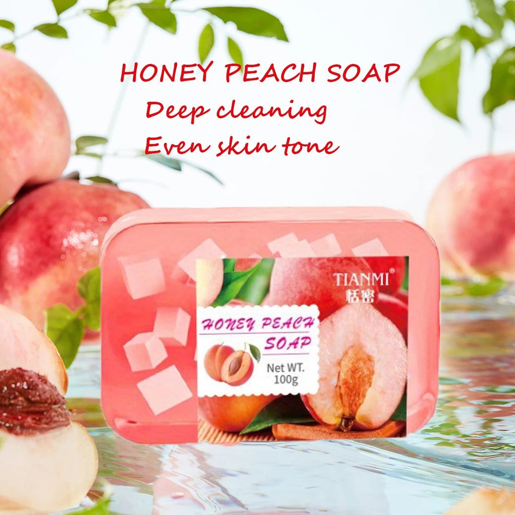 Peach Jelly Soap, 3-in-1 Cleansing and Bath Soap, deeply cleanses and bathes the whole body, suitable for all skin types, Oasis Select