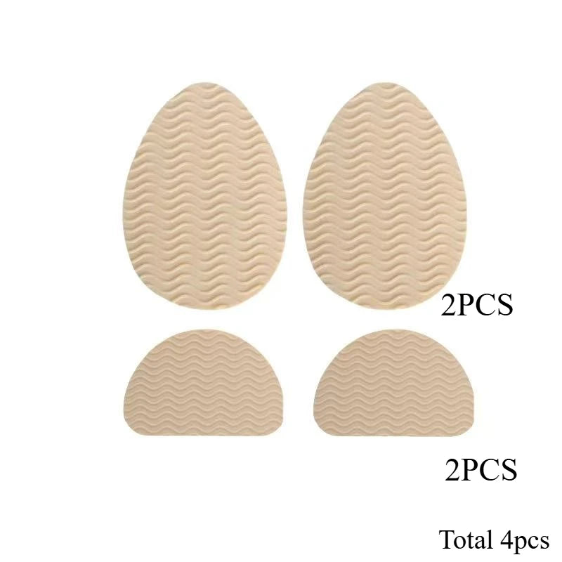4 pieces of anti slip rubber shoe sole pads - can enhance stability, noise reduction, and protect shoe insoles Oasis Select Apricot