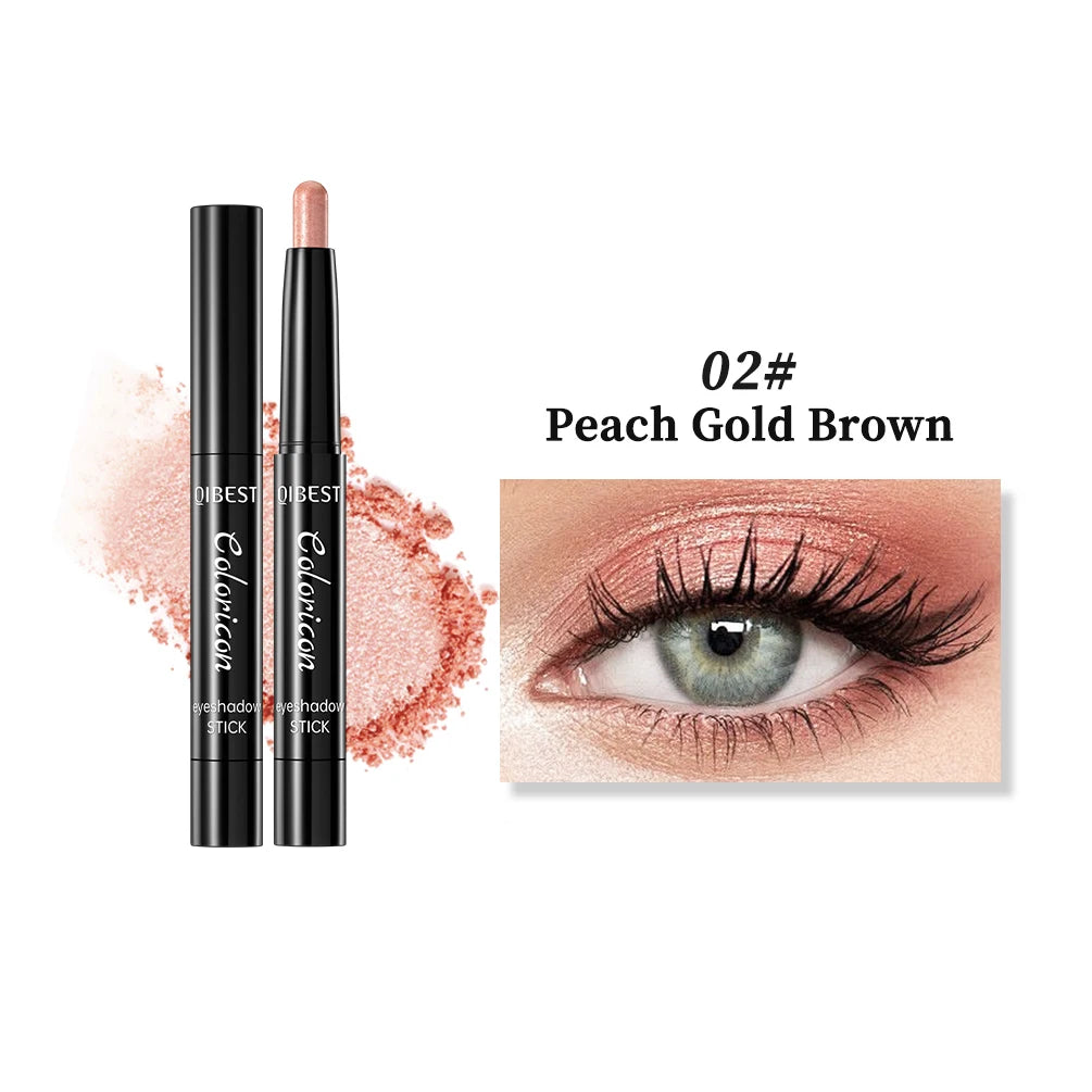 QiBest Glitter Eyeshadow Stick – Shimmer Highlighter & Liner