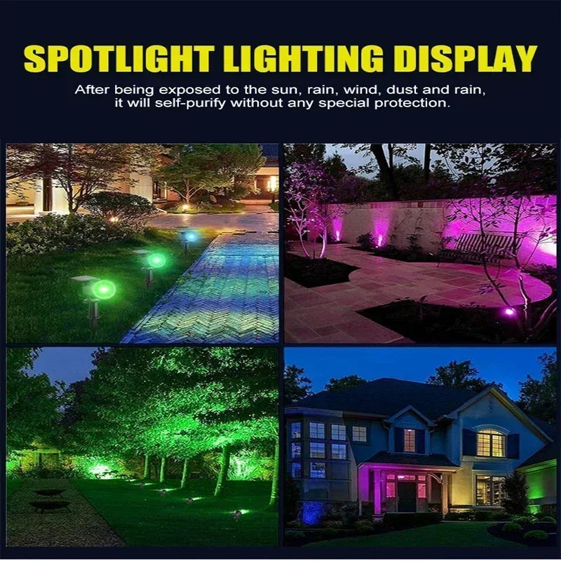 Solar 9-LED Spotlight IP65 Waterproof Landscape Garden Light
