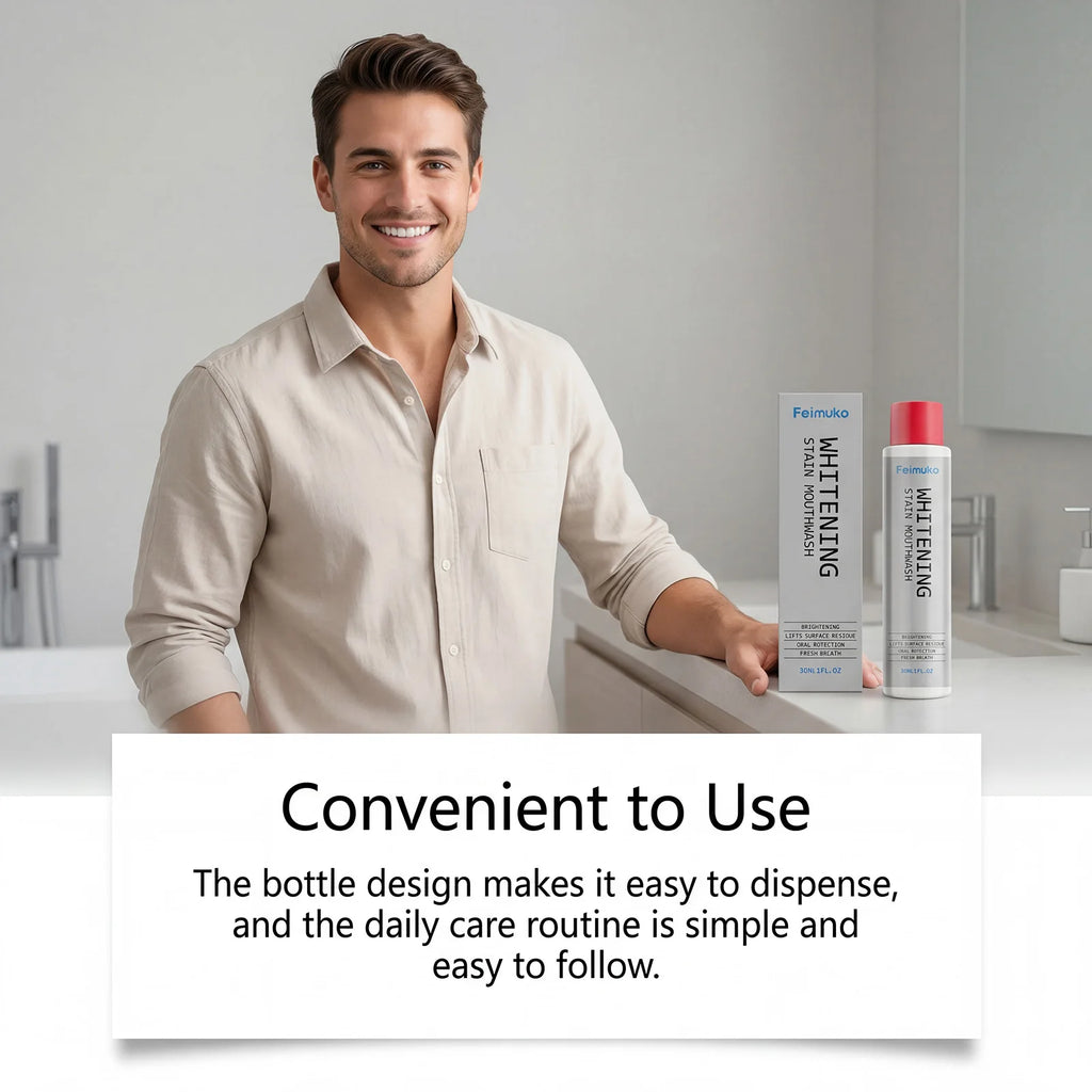 Refreshing Tooth Cleaning Mouthwash, Mild Cleansing Natural Remove Surface Dental Stains Fresh Breath Daily Oral Care Oasis Select