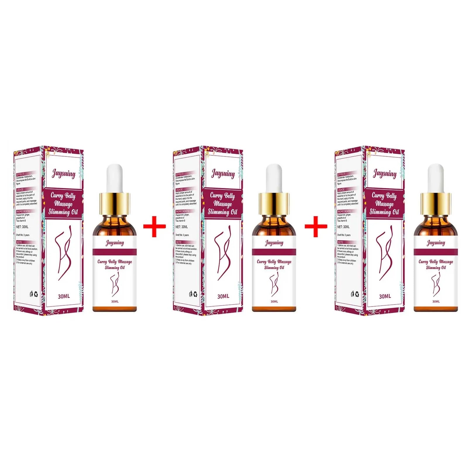 Jaysuing Slimming Firming Body Oil – Anti-Cellulite 30ml Slimming Body Oil Oasis Select 3 x 30ml Boxed