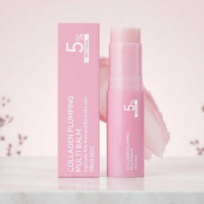 5% Retinol Collagen PDRN Plumping Balm Stick – Anti-Wrinkle Anti-Aging Balm Stick Oasis Select 10g Boxed x 5PCS