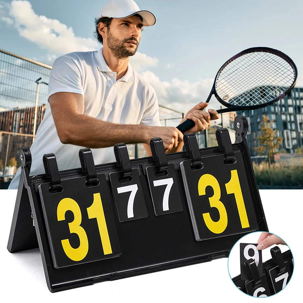 Portable Manual Flip Scoreboard – Basketball Tennis Volleyball