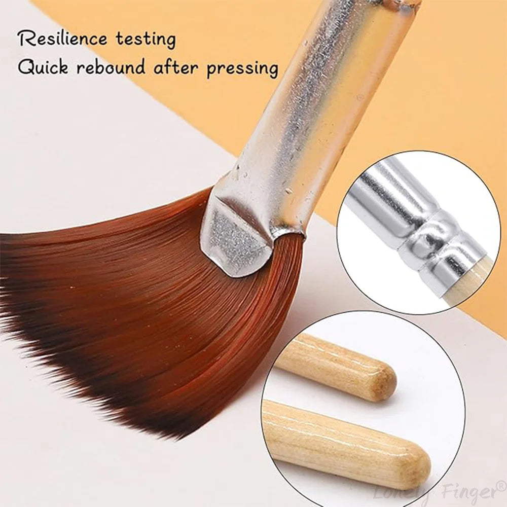 32Pcs Acrylic Nylon Watercolour Brushes for Beginners and Artists to Paint Acrylic Brushes for Oil and Gouache Painting Oasis Select