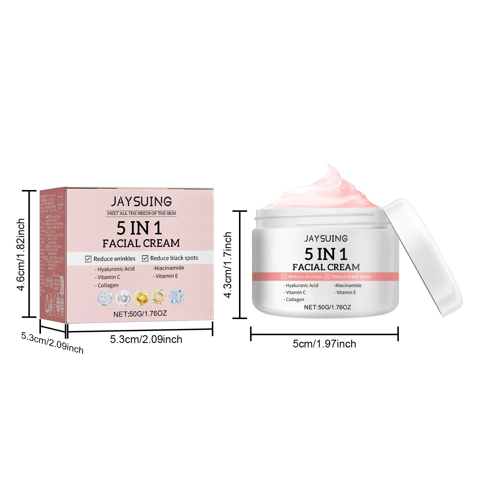 Jaysuing 5-in-1 Skincare Set – Anti-Aging Serum, Cream & Patches Anti-Aging Skincare Set Oasis Select Facial Cream