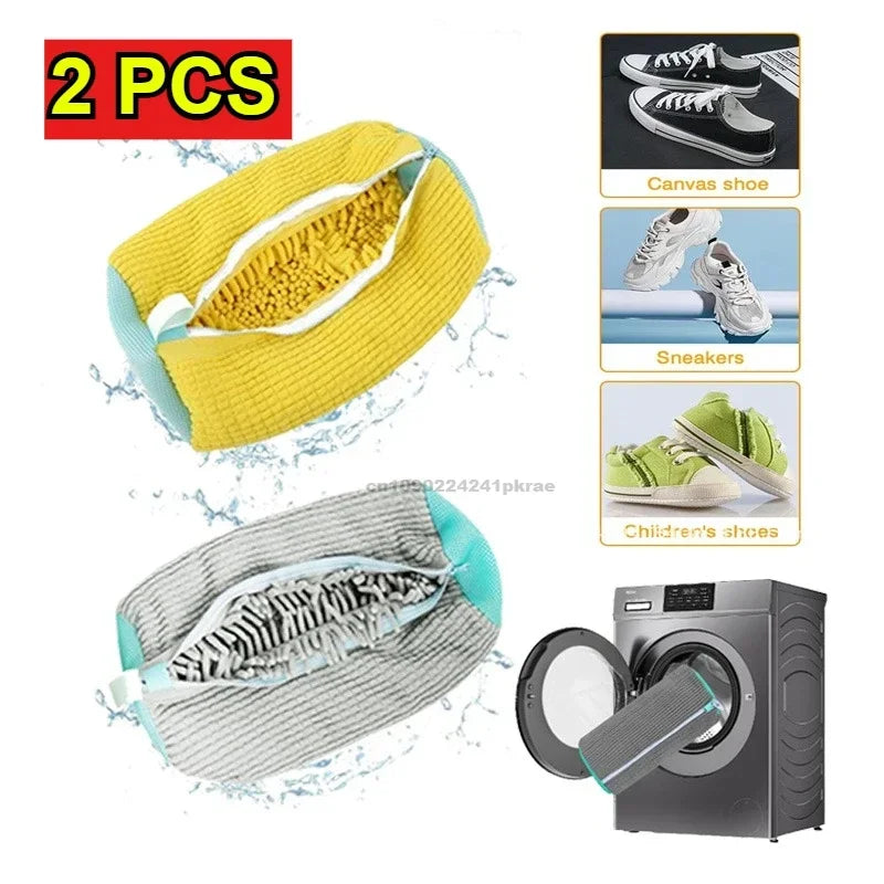 Sneaker Washing Net Bag To Wash Slippers Shoe Laundry Net Washing Machine Bag Slippers Shoes Bags Wash Slippers Washing Shoe Bag Oasis Select 2PCS-mix