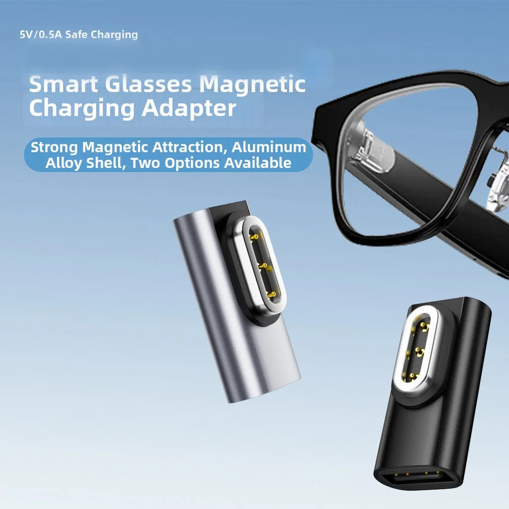 USB-C Charging Adapter For Rokid AI Glasses Smart Glasses Magnetic Adapter Dock Station Intelligent Glasses Accessories Oasis Select
