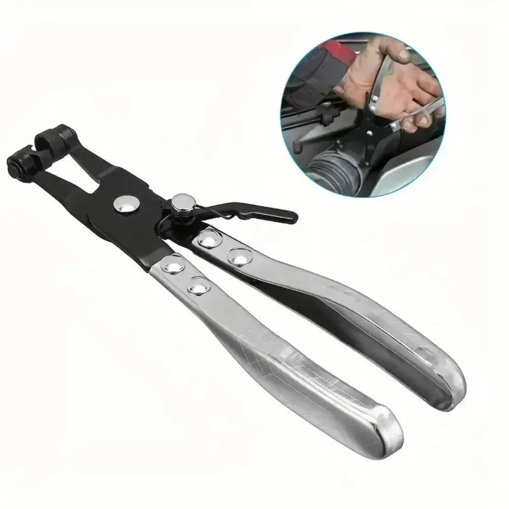 Car Water Pipe Hose Clip Pliers Clamp Swivel Drive Jaw Locking Tool Removal And Installation Of Ring-Type Flat-Band Hose Clamps Oasis Select straight -B