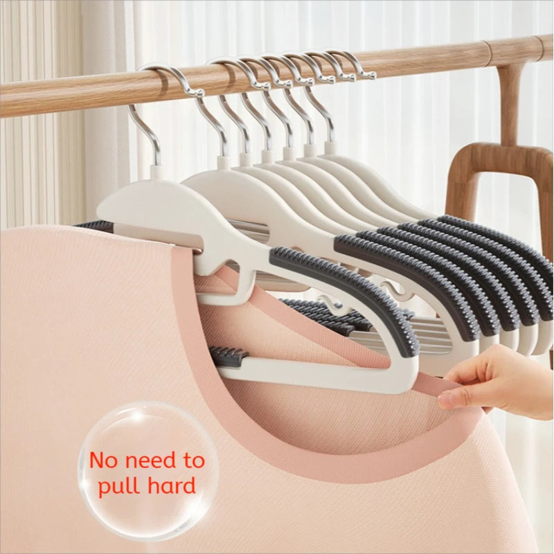 10Pcs Black/Orange/Grey Multifunctional Wet and Dry Household Hanger Suitable for Hanging Clothes Bedroom Wardrobe Anti-Slip Oasis Select