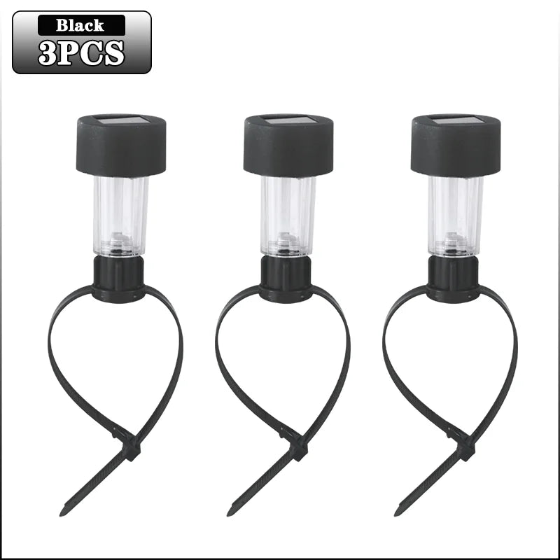 1-10PC Solar Pool Light Hanging LED Cylinder Lamp for Above Ground Pool Outdoor Garden Decoration Waterproof Warm White IP44 Use Oasis Select Black-3PCS