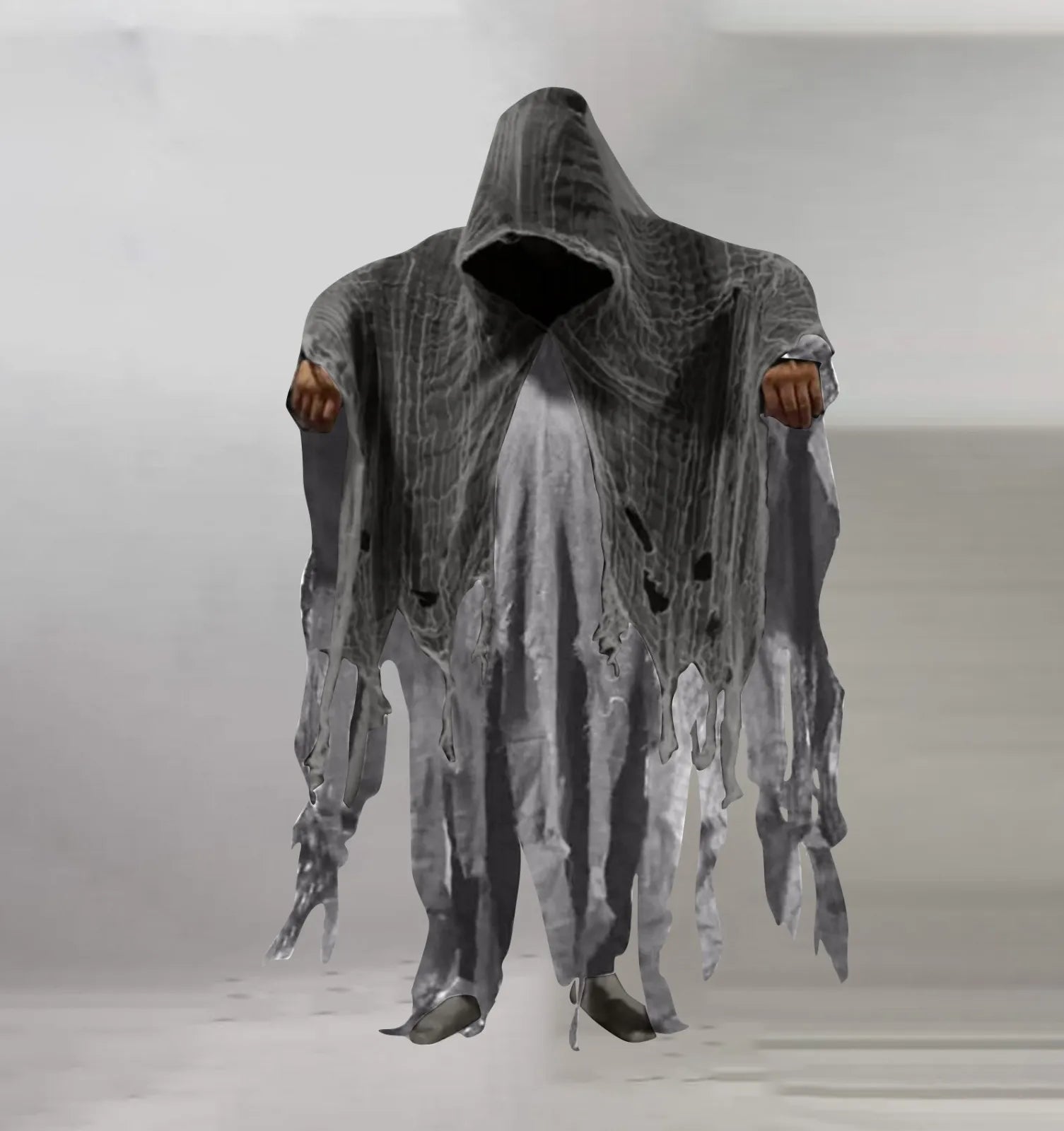 Halloween Gothic Hooded Cloak – Dementor Cosplay Cape Unisex Halloween Costume Cape Oasis Select Gray One Size