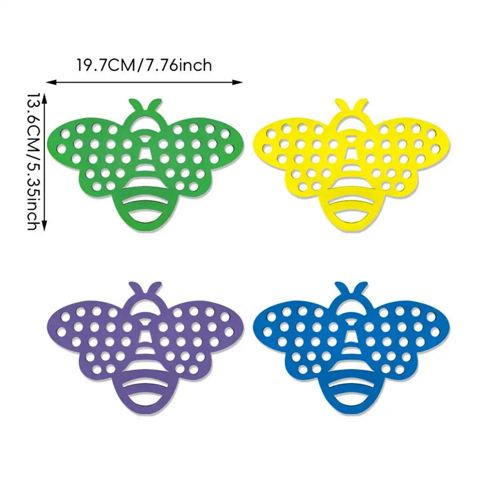 4Pcs Floating Bee Island Anti-Drowning Floating Bee Island Waterer Drinking Tray with Luring Cups for Beekeeping tools Oasis Select 4Pcs