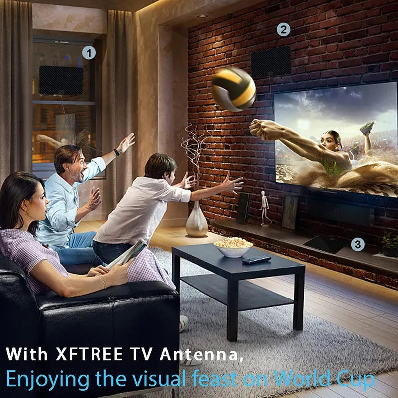 2025 Newest TV Antenna Indoor Long Range Digital HD Local Channels for Smart TV Easy Installation Auxiliary Receiver Oasis Select