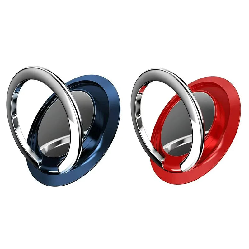 1/2pcs 360 ° Rotatable Ring Phone Holder, General Motors Magnetic Holder, Phone Back Sticker Pad Holder, Holder Oasis Select Red-Blue