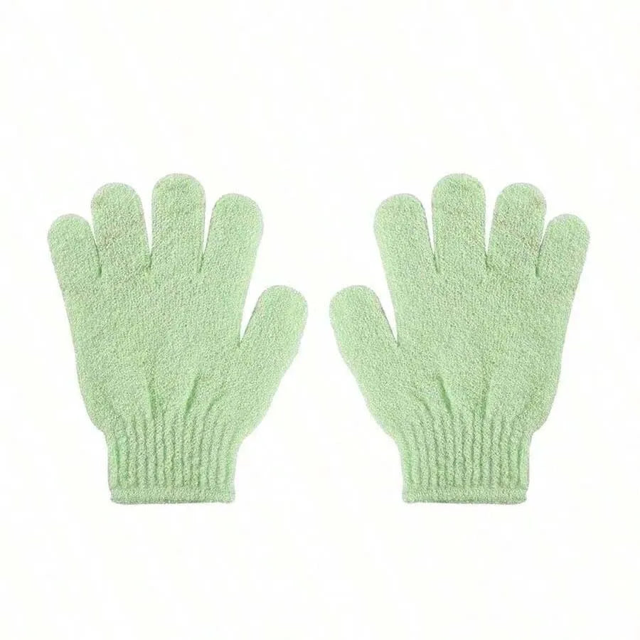 2pcs/6pcs/12pcs Reversible Exfoliating Shower Gloves, Body Scrub Gloves, ,Cleansing Tools Bath Towel Bath Products Back Scrub Oasis Select 2pcs green