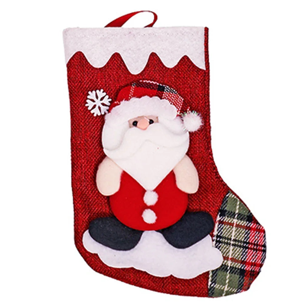 22*16*1cm Christmas Stocking Decorative Accessory Eye-catching Holiday Decor Festive Atmosphere Enhancement Fun Santa Design Oasis Select A China Mainland