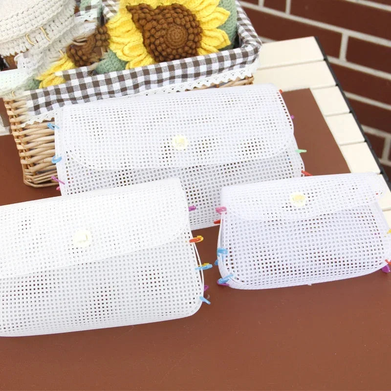 Auxiliary Weaving Plastic Mesh Kit Weaving Shoulder Bag Plastic Mesh Cloth Sewing Weaving Material For DIY Making Weaving Bag Oasis Select