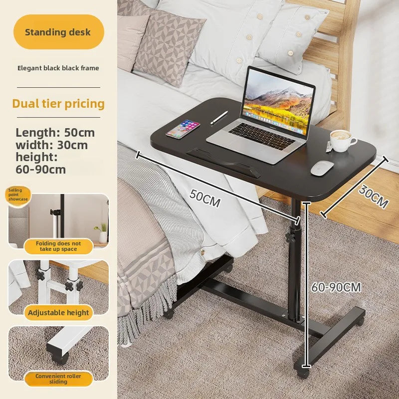 Multi-functional Bedside table removable computer desk bedroom table lifting desk notebook folding table sturdy and durable Oasis Select hei-38mm-y-50