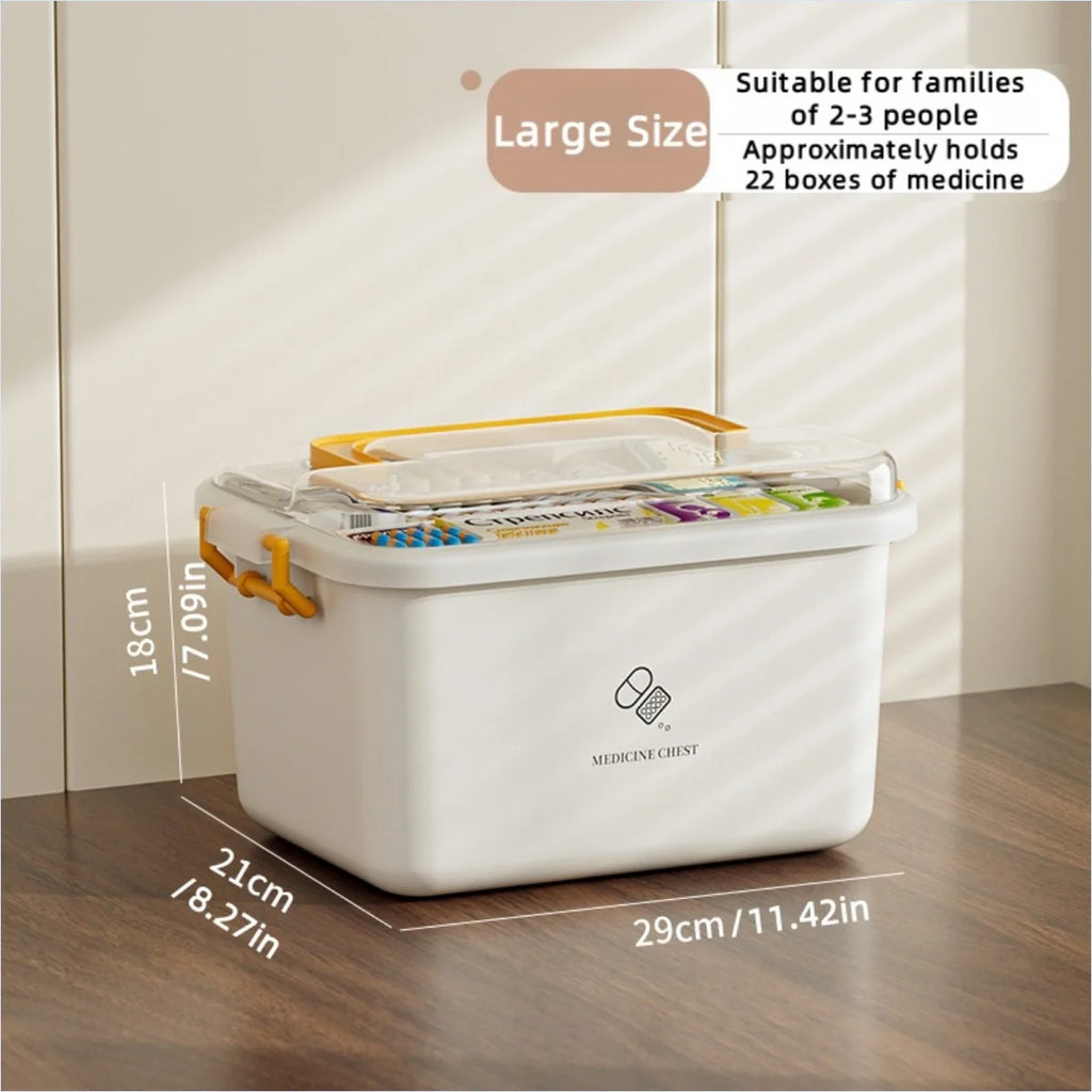 Large Portable Medicine Organizer Box Multifunctional First Aid Storage with Dividers for Pills/Drugs Household Medical Kit Oasis Select Large Yellow